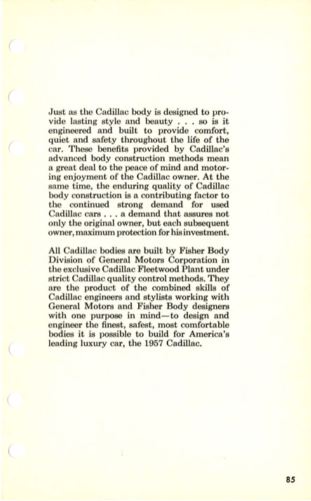 1957 Cadillac Salesmans Data Book Page 19